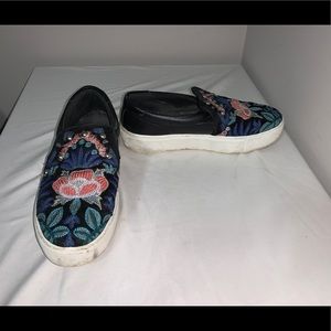 Rebecca Minkoff Floral Embroidered Slip On Sneaker